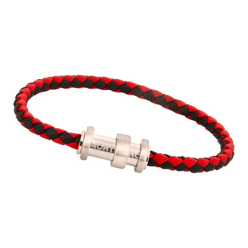 MONTBLANC Leather Bracelets Men's Red Black-0