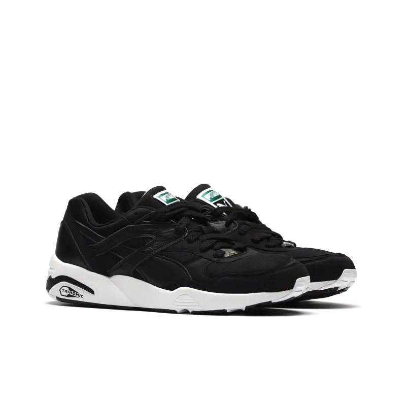 PUMA R698 Trinomic Wear-Resistant Cushioning Slip-Resistant Low-Top Athletic Shoes Men's Black-2