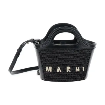 MARNI Cotton Handbag, Shoulder Bag, Crossbody Bag Women's Black