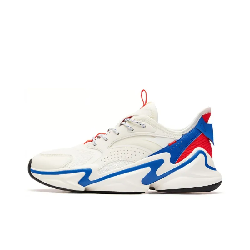 Anta Cushioned Slip Resistant Low Top Chunky Sneakers Men's White-0