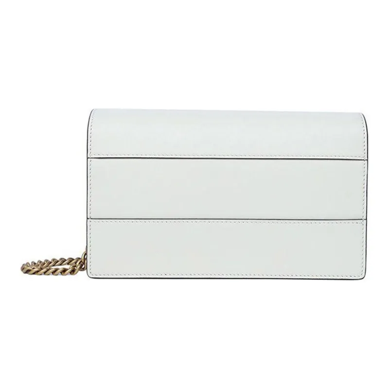 GUCCI Queen Margaret Leather Shoulder Bag, Crossbody Bag Women's White-2