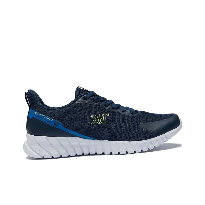 361° Cushioning Breathable Lightweight Low Top Running Shoes Men's Oil Ink Blue-3