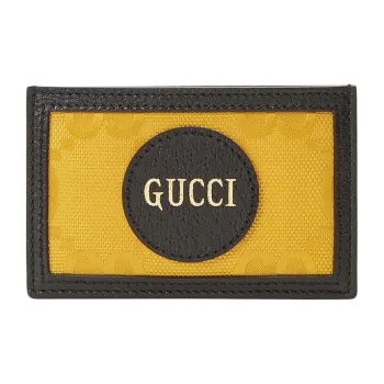 GUCCI Off The Grid Recycled Nylon Card Holder Unisex Orange