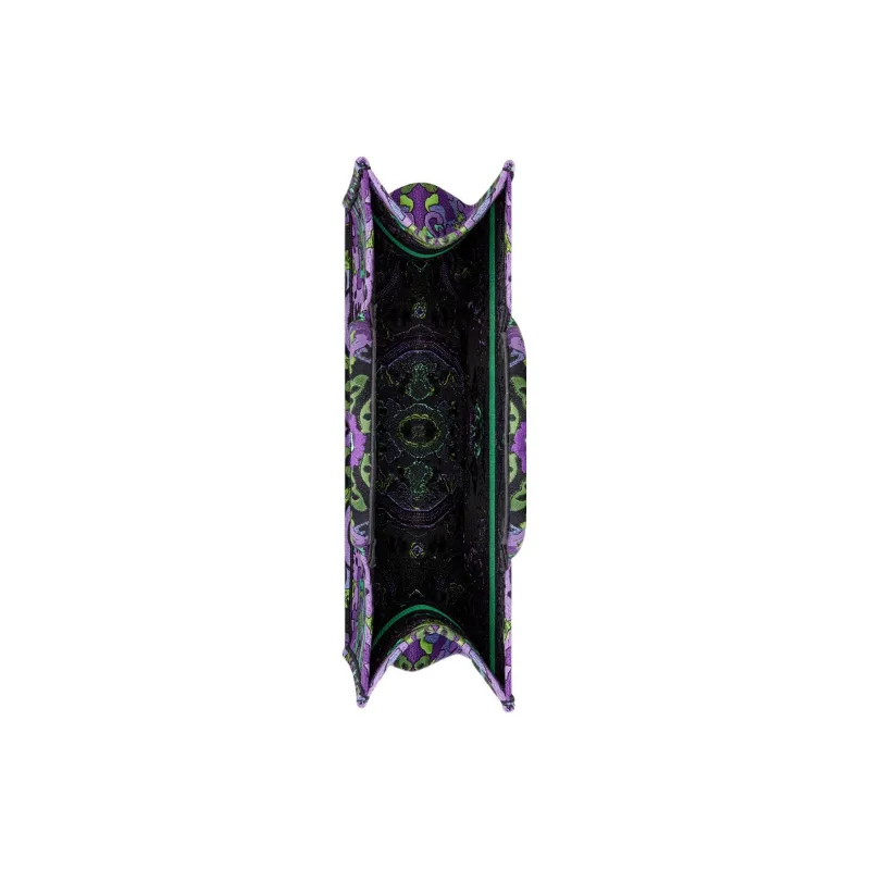 DIOR BookTote Embroidery Tote Bag, Shopping Bag, Handbag Tubas Women's Purple/Multicolor-3