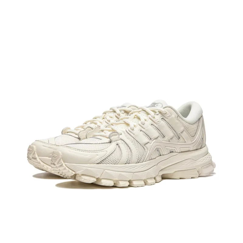 LiNing Abrasion Resistant Breathable Low Top Running Shoes Women's Beige-2