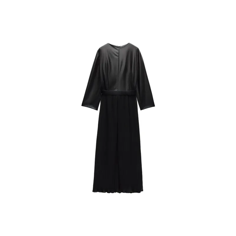 ZARA Long-Sleeved Dresses Women's Black-1