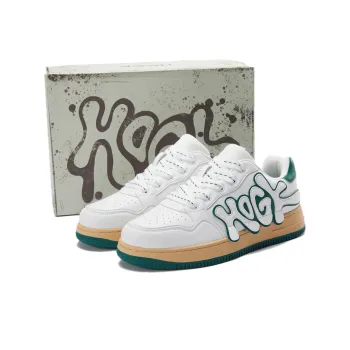 HOGK Anti-Slip And Wear-Resistant Height Increasing Skateboard Shoes Unisex Vanilla Cream