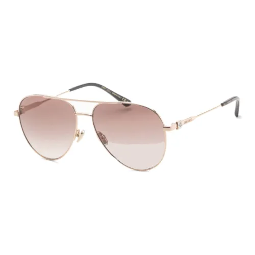 Jimmy Choo Metal Aviator Sunglasses Women's Gold