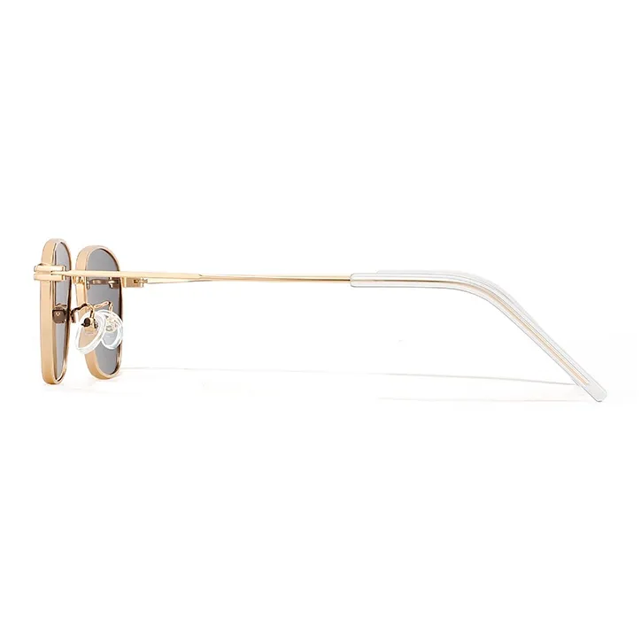 BERTHA Titanium Alloy Rectangular Sunglasses Unisex Gold/Silver-6