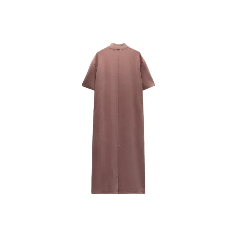 ZARA Short-Sleeved Dresses Women's Purple-1