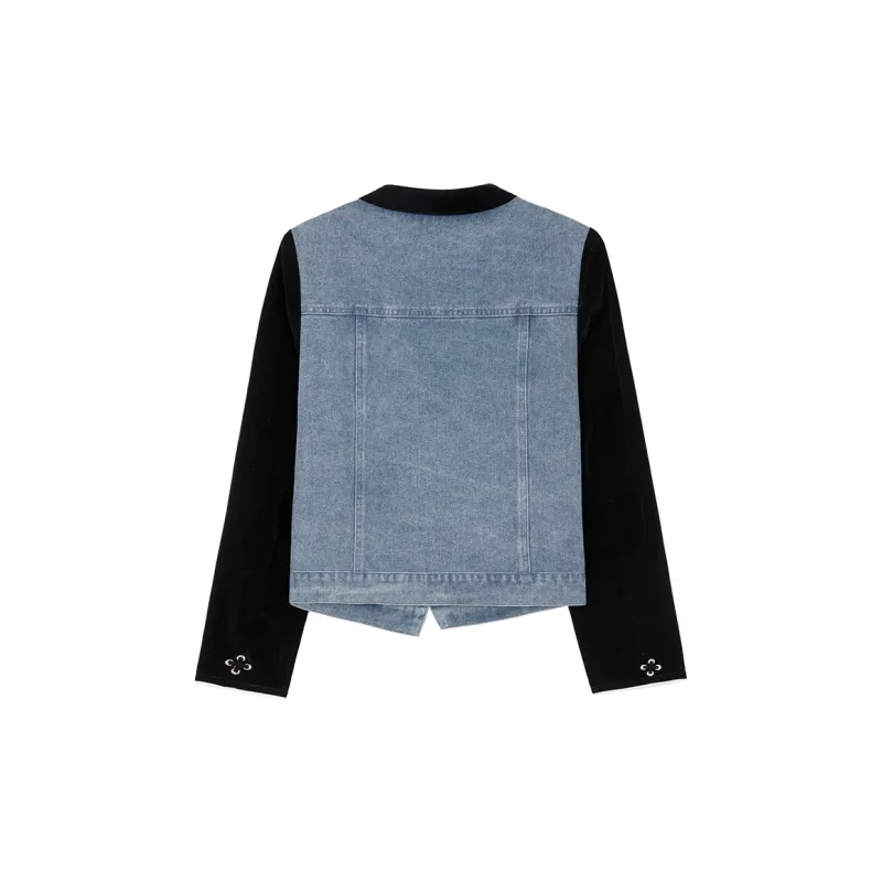 LOUISY AO Denim Jacket Women's Blue & Black-1