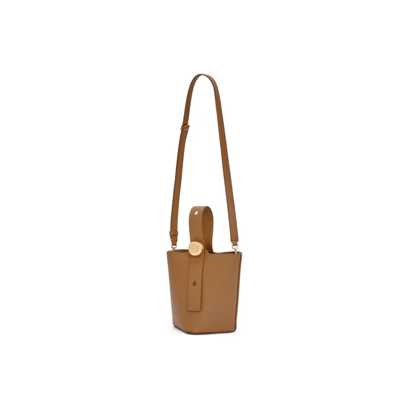 LOEWE Soft Cow Leather Bucket Bag, Shoulder Bag, Crossbody Bag, Handbag Mini Women's Brown-3