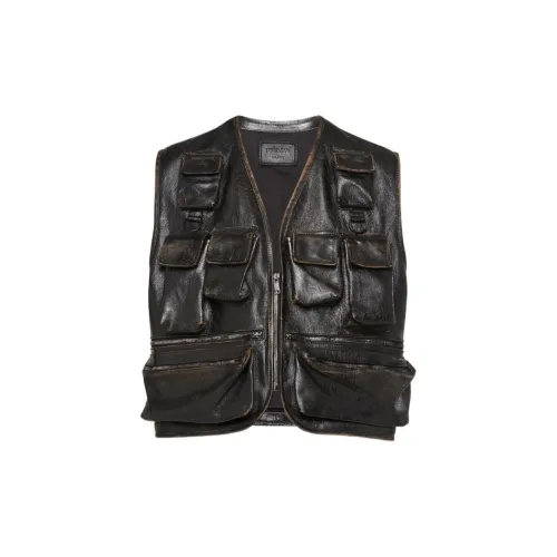 PRADA Leather Cargo Vest
