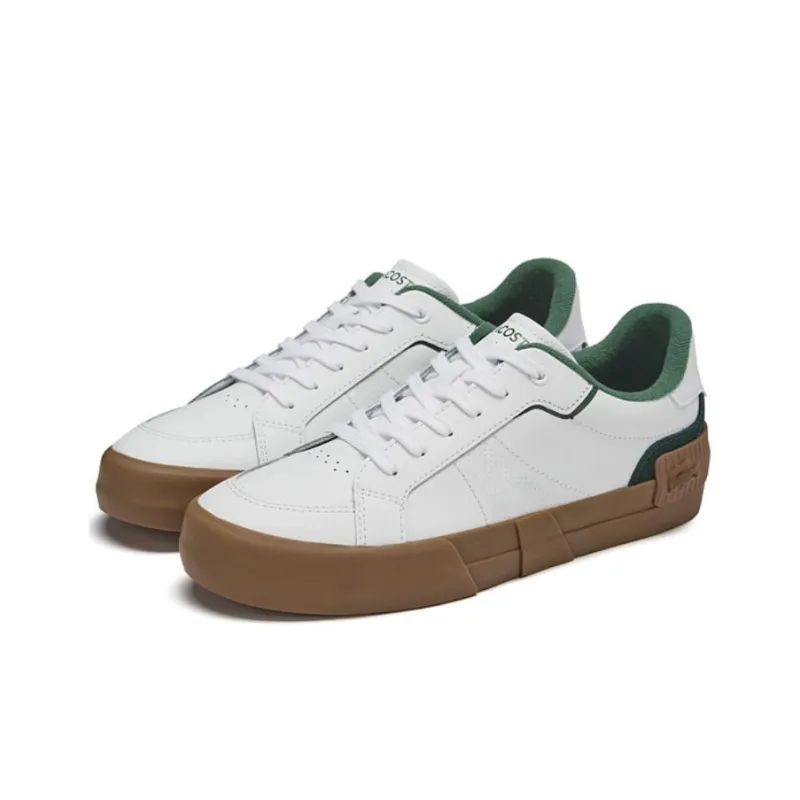 LACOSTE Low Top Skateboard Shoes Men's White-1