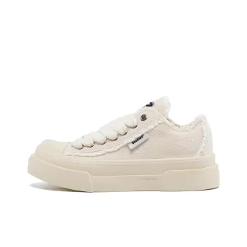 VEEMES Canvas Shoes Unisex Low Top Ecru