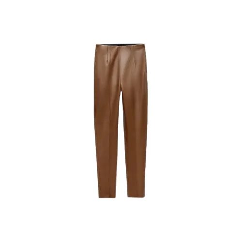 ZARA Leggings Women's Leather Color