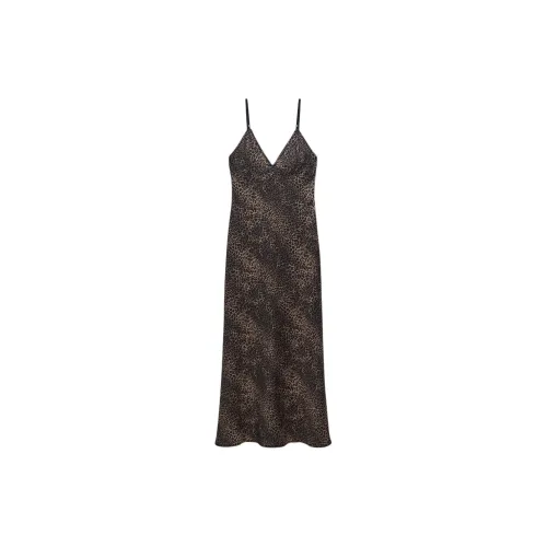 ZARA Slip Dresses Women's Leopard