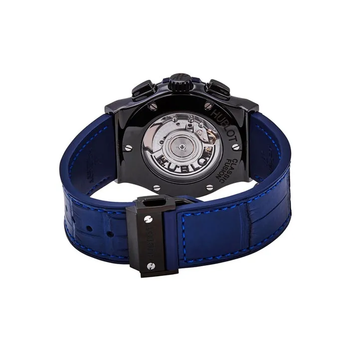 HUBLOT Automatic Mechanical Movement Men's Watches Watch 42mm Blue Dial Ceramic Watch Case Leather Watch Bands-3