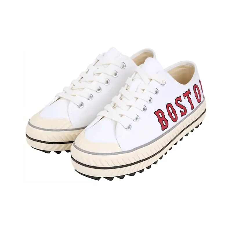 MLB Playball New Chunky La Dodgers Slip Resistant, Abrasion Resistant, Lightweight Low Top Canvas Shoes Unisex White-1