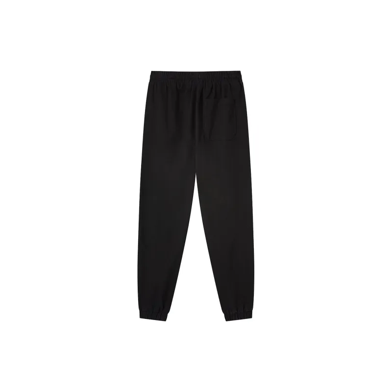 JEANSWEST Thin Solid Color High Rise 100% Cotton Ankle Length Pants 100 Styles Cuffed Pants Summer Men's Black-1