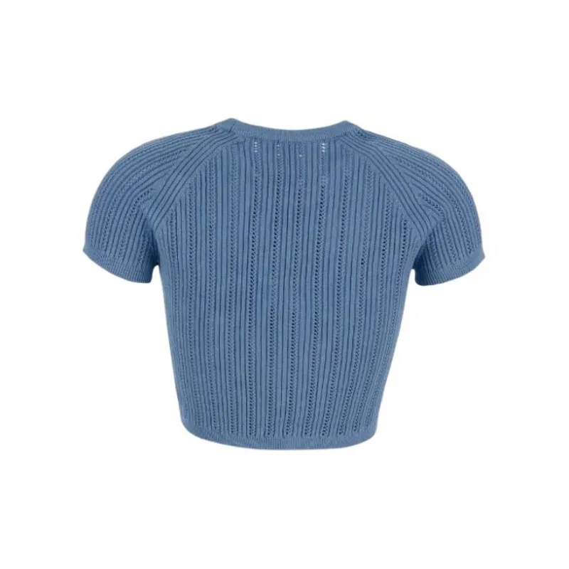BALMAIN 3 Button Fine Knit Top-1