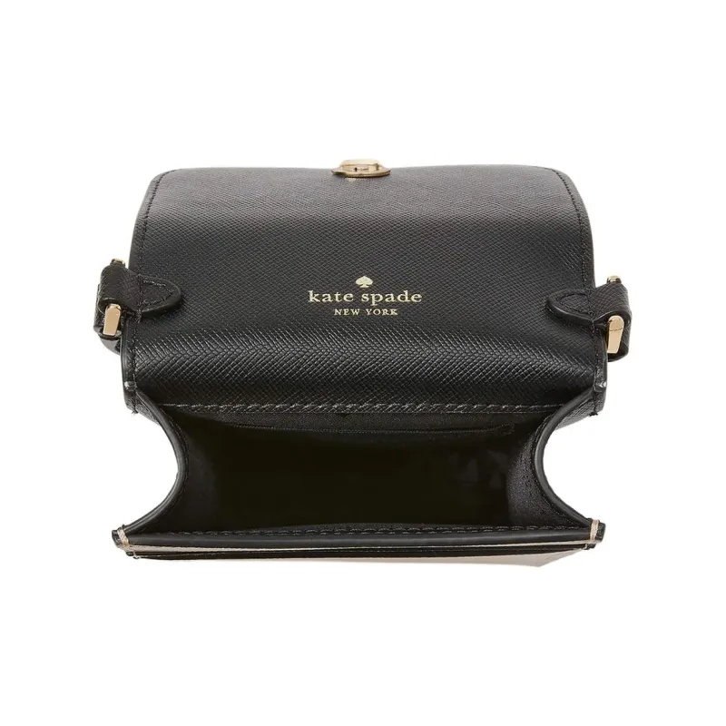Kate Spade Saffiano Leather Cell Phone Pouch, Shoulder Bag, Crossbody Bag Unisex More Roasting Hazelnut-3