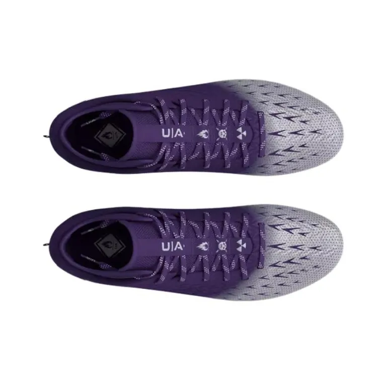 Under Armour AG Artificial Ground Anti Slip Wear Resistant Soccer Shoes Men's Purple-3