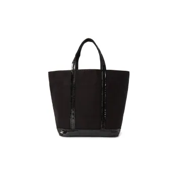Vanessa Bruno Cotton Tote Bag, Shopping Bag, Handbag Medium Size Women's Black