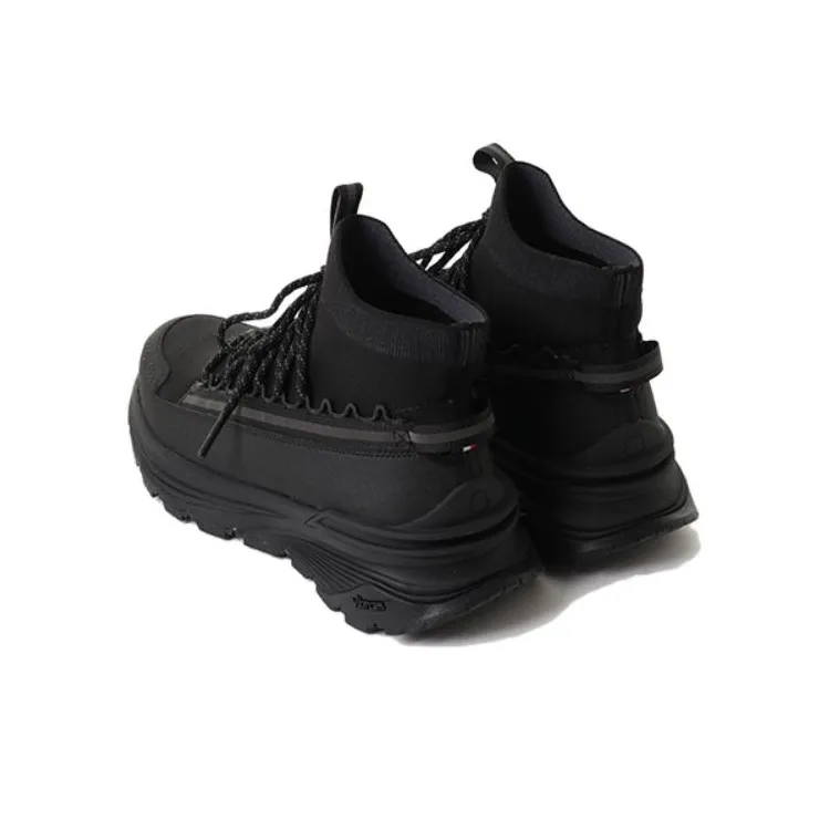 Moncler Monte Runner Slip Resistant High Top Casual Shoes Men's Black-3