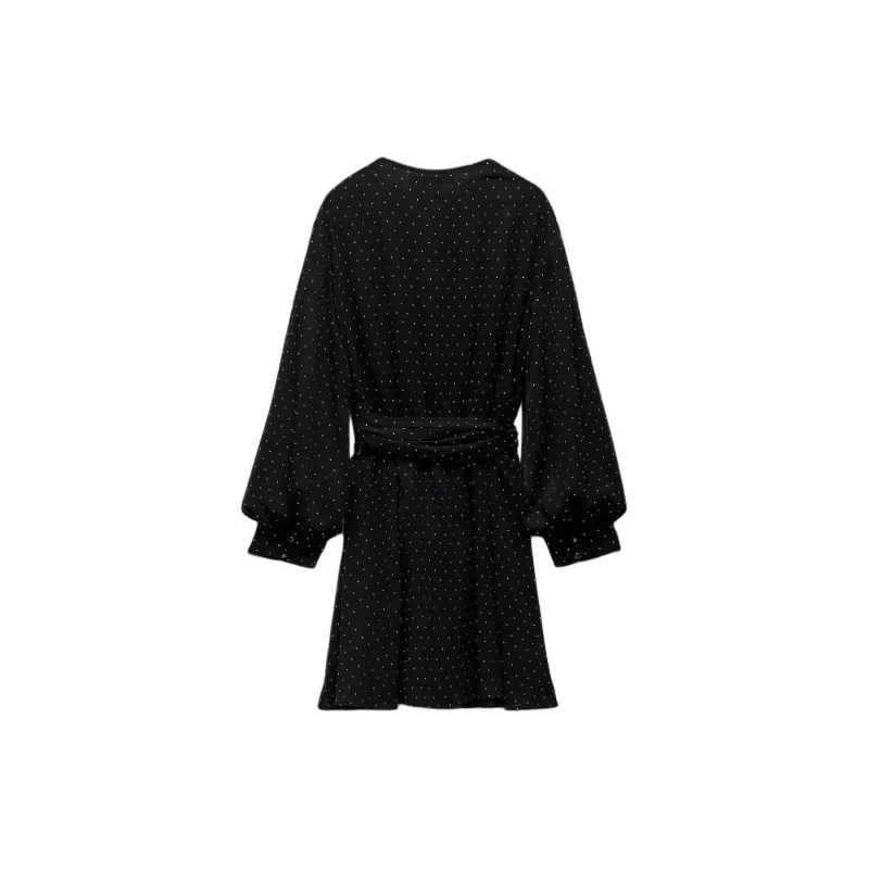 ZARA Long-Sleeved Dresses Women's Black-1
