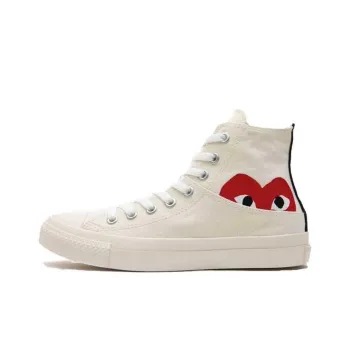 Chuck Taylor All Star Comme Des Garçons Play X Converse High 'Half Logo Milk'