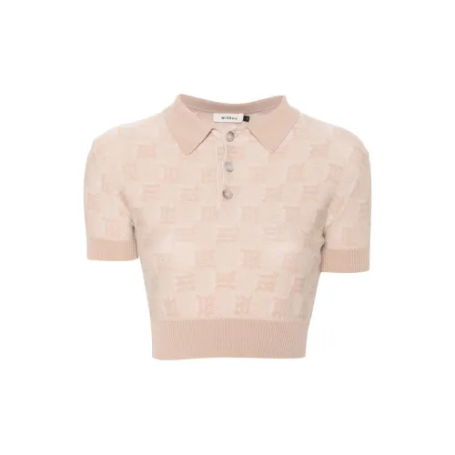 Misbhv Monogram-jacquard Cropped Polo Shirt