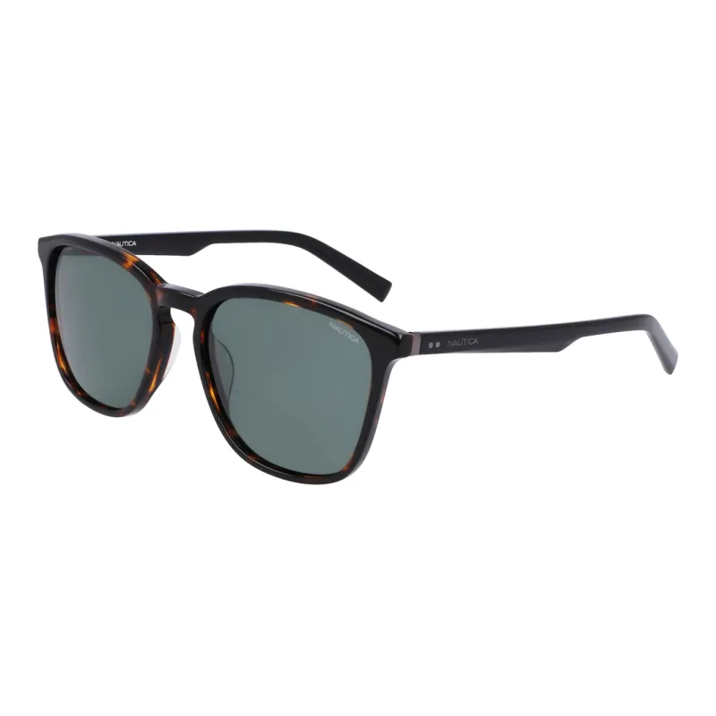NAUTICA Plate Frame Irregular Shape Sunglasses Men's Tortoiseshell-0
