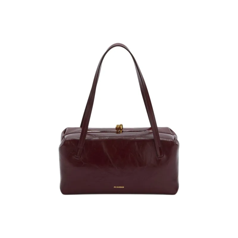 JIL SANDER Calfskin One Shoulder Handbags Small Size Women's Burgundy-0