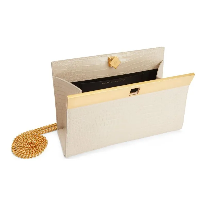 Giuseppe Zanotti Tanaya Crocodile effect Clutch Bag-3