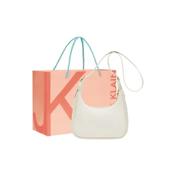 JANE KLAIN Artificial Leather Shoulder Bag Crescent Moon Bag Crossbody Bag Women's White