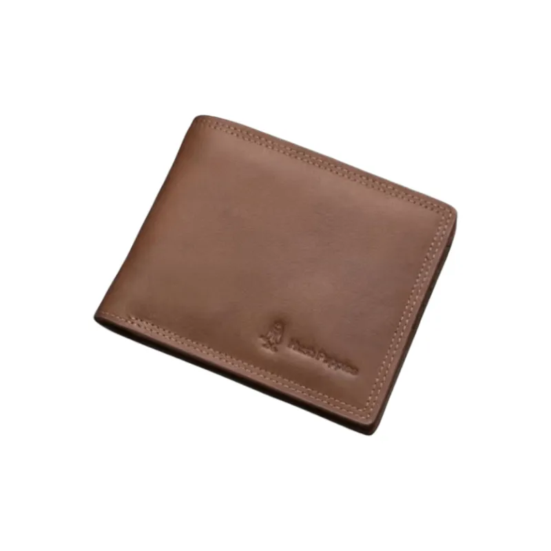 Hush Puppies Cow Leather Wallet Regular Men's Brown/Gray-1