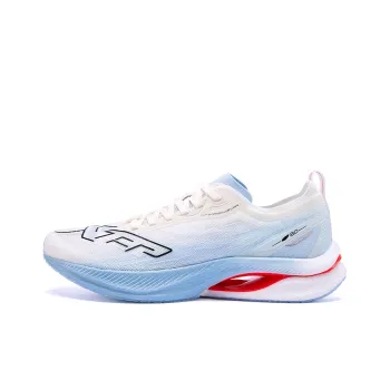 XTEP Cushioning Anti Slip And Wear Resistant Lightweight Rebound Low Top Training Running Shoes Men's White Blue