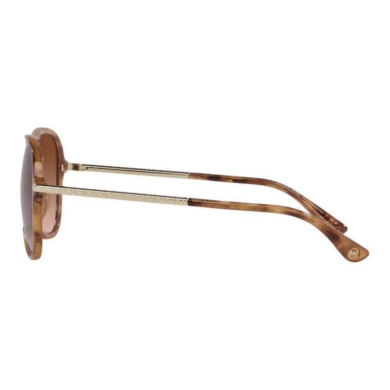 MICHAEL KORS Plastic Aviator Sunglasses Women's Brown-2