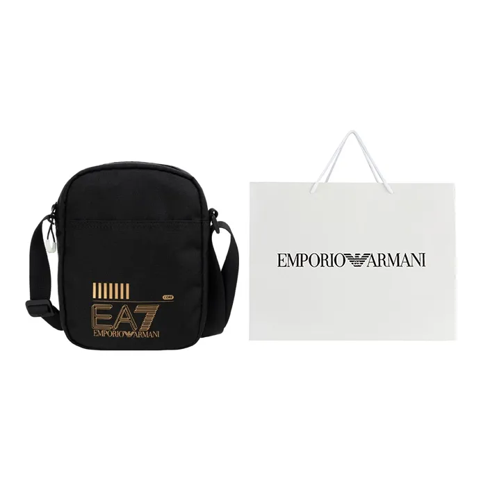 EMPORIO ARMANI EA7 Polyester Shoulder Bag, Crossbody Bag Trumpets Men's Black-4