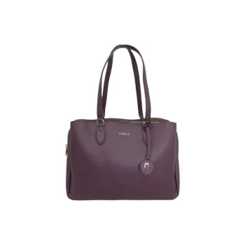 Furla Leather Tote Bag Shopping Bag Handbag Shoulder Bags Women's Burgundy