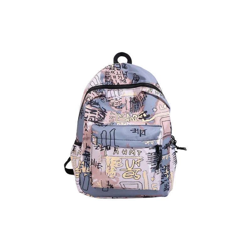 Parker Bear Canvas With Fabric Backpack Regular Unisex Purple/Gray/Blue/Black-5