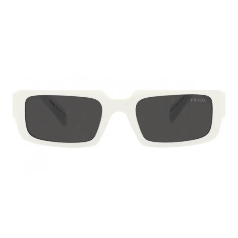 PRADA Rectangular Sunglasses Men's White-1