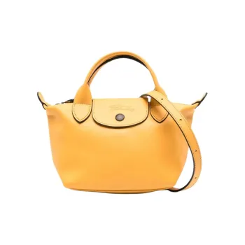 LONGCHAMP Le Pliage Xtra Cow Leather Shoulder Bag Crossbody Bag Handbag Mini Women's Apricot Orange
