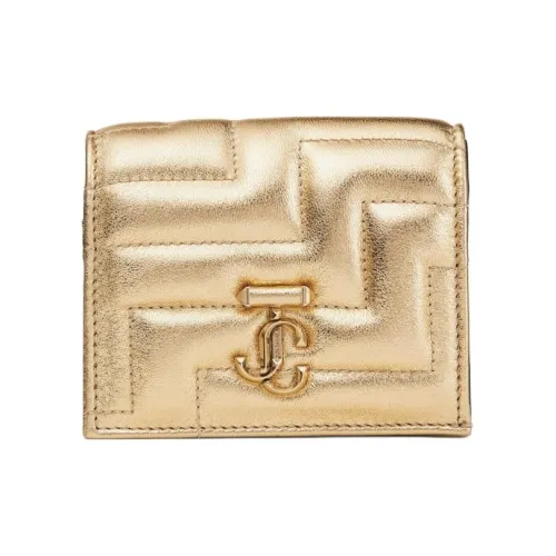 Jimmy Choo Nappa Leather Wallet Women's Gold