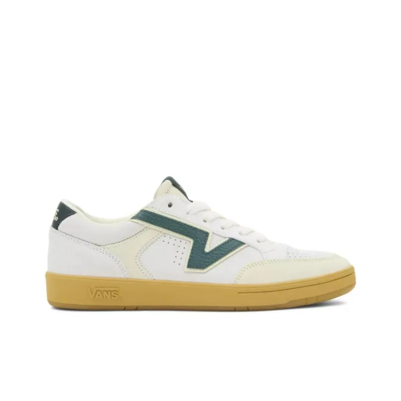 Vans Lowland Comfycush Anti-Slip Wear-Resistant Low-Top Skateboard Shoes Unisex White Green-1
