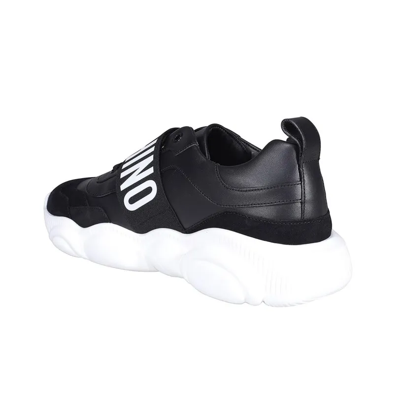 MOSCHINO Water Resistant Low Top Casual Shoes Men's Black-3