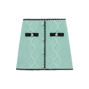 Self portrait Casual Short Skirts Women's Mint Green