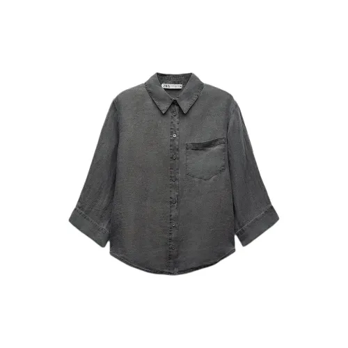 ZARA Shirts Women's Gray