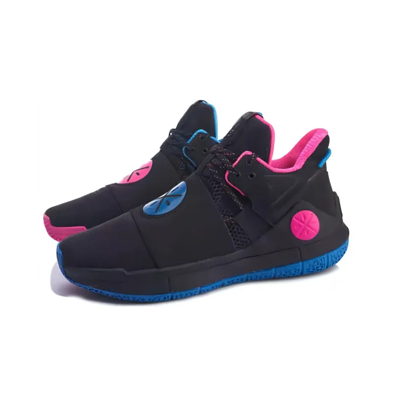 LINING WADE SHADOW Basketball Shoes Men Mid Top Black Pink-0